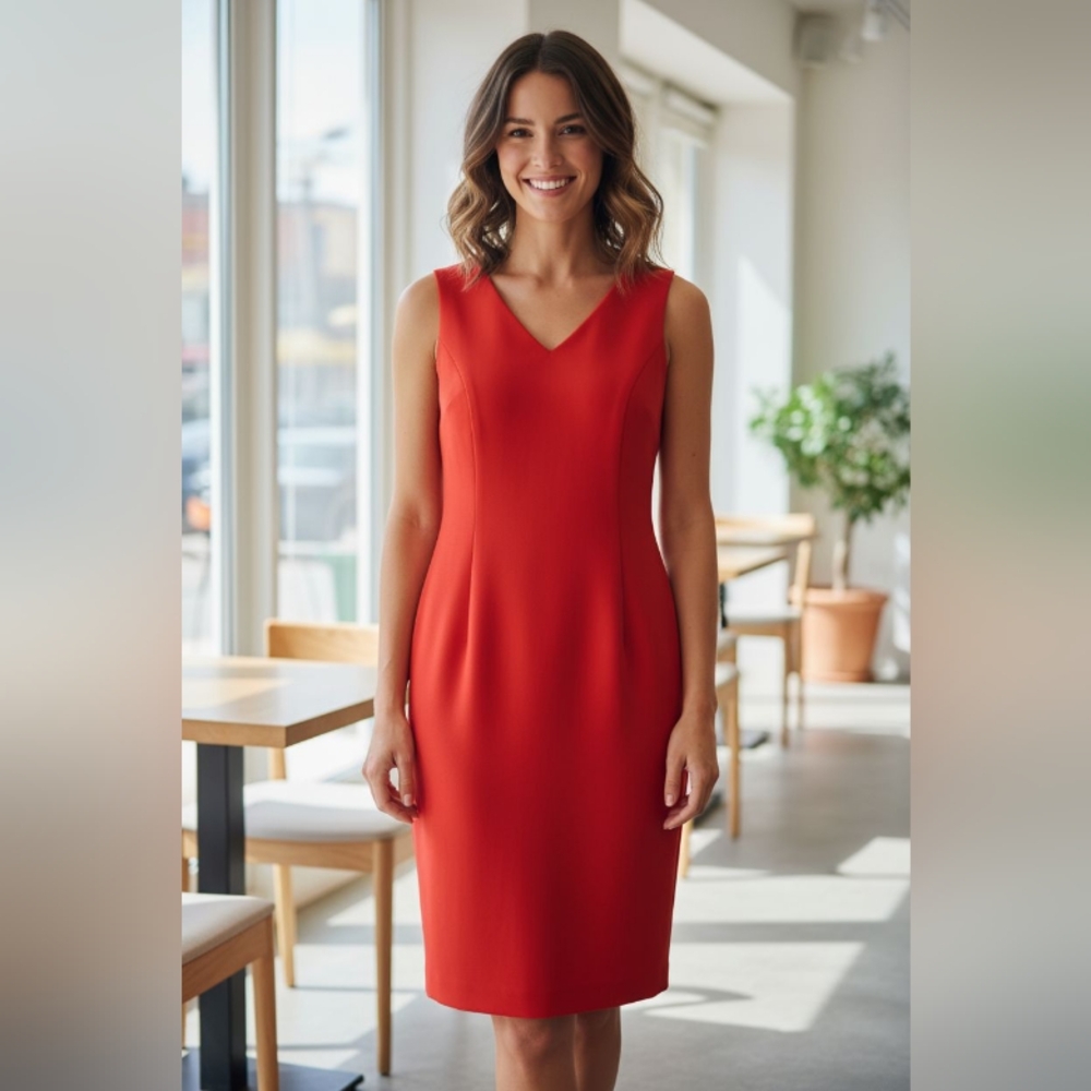 PHILOSOPHY Elegant Red Sleeveless Dress SIZE 8